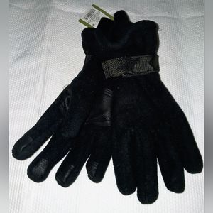 Men's GoodFellow Handwear Fleece Pieced Gloves - Black Sz M